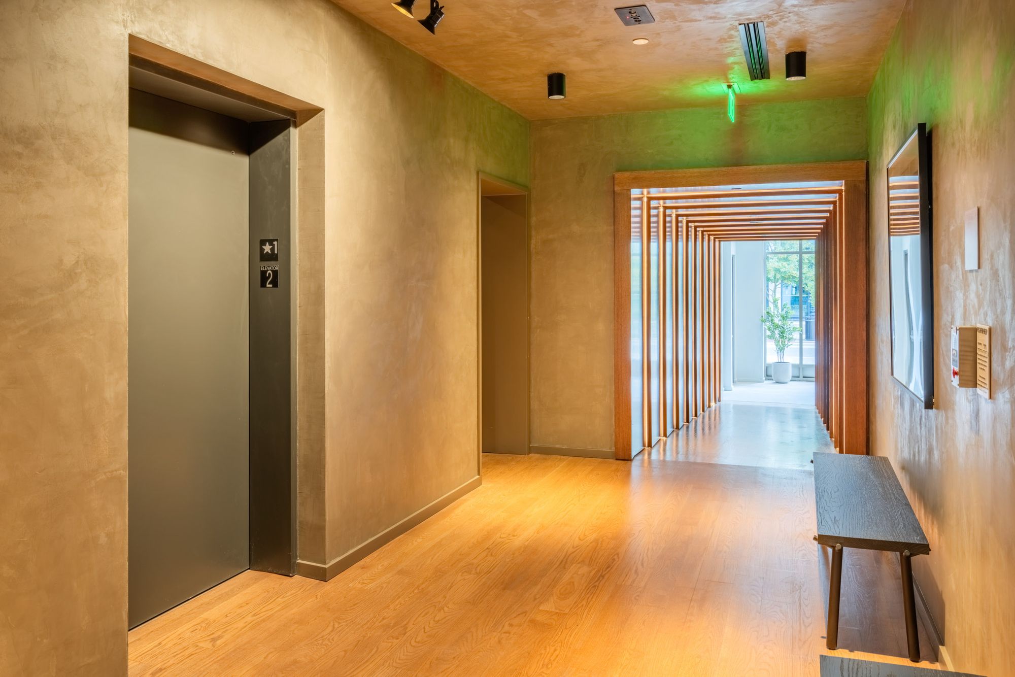 318 w corp int18535 interior elevator view at the rigsbee collection apartments durham